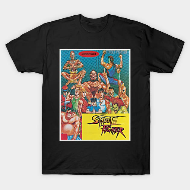 Street Fighter II - Korean Manga Crew T-Shirt by retroworldkorea